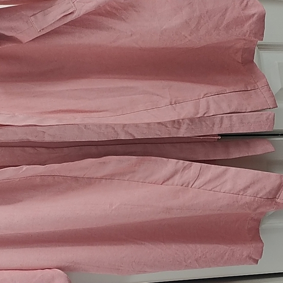 American Rhino Short Cotton Peach Robe Made in Kenya sz S - Picture 3 of 10